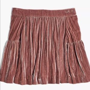 Madewell Crushed Velvet Mini Skirt 2